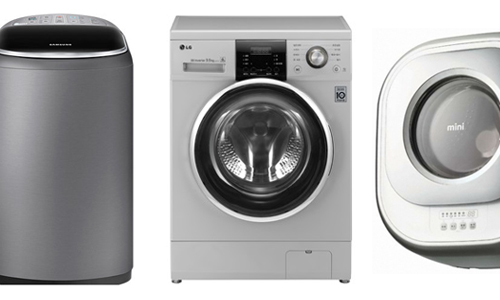 ▲ 참고 사진 : 왼쪽부터 삼성, LG, 동부대우전자의 미니세탁기
