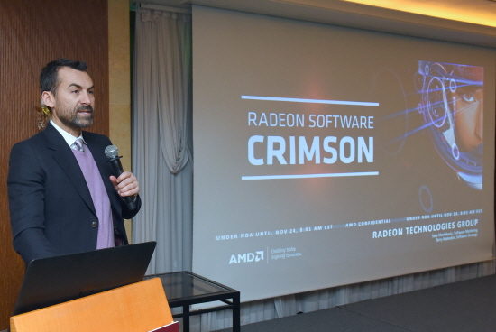 사샤 마린코비치(Sasa Marinkovic) AMD 글로벌 제품 마케팅 담당이사는 지난 18일 서울 명동 롯데호텔에서 AMD의 새로운 소프트웨어 크림슨 에디션을 소개했다. 