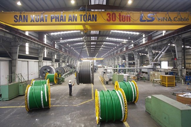 LS전선 베트남 법인이 하노이 삼성디스플레이 공장에 전력 케이블을 공급한다