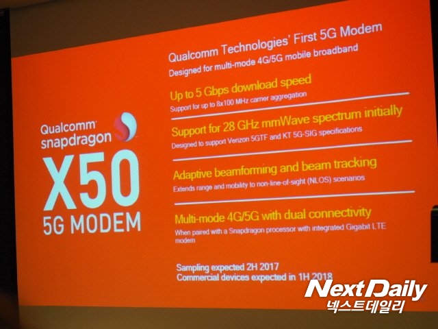 퀄컴 스냅드래곤 X50 5G 모뎀