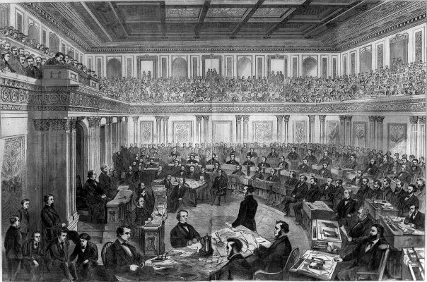 앤드루 존슨 17대 미국 대통령 탄핵 상원 재판, 1868년