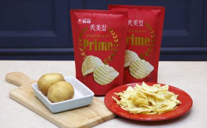 농심은 국내 최초 트러플맛 감자스낵인 ‘수미칩 프라임’을 내놨다. 사진=농심 제공