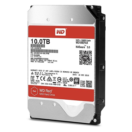 웨스턴디지털의 보급형 NAS용 HDD ‘WD 레드(Red) 10TB’, 