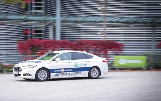 Virtual Vehicle의 자동화 주행 시연차가 GTC 유럽에서 자율주행을 선보이고 있다'