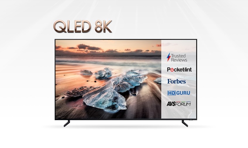 삼성전자가 올해 10월 출시한 ‘QLED 8K’ TV가 업계의 영향력 있는 전세계 주요 평가 매체들로부터 호평을 받고 있다. (85인치 Q900R 제품)