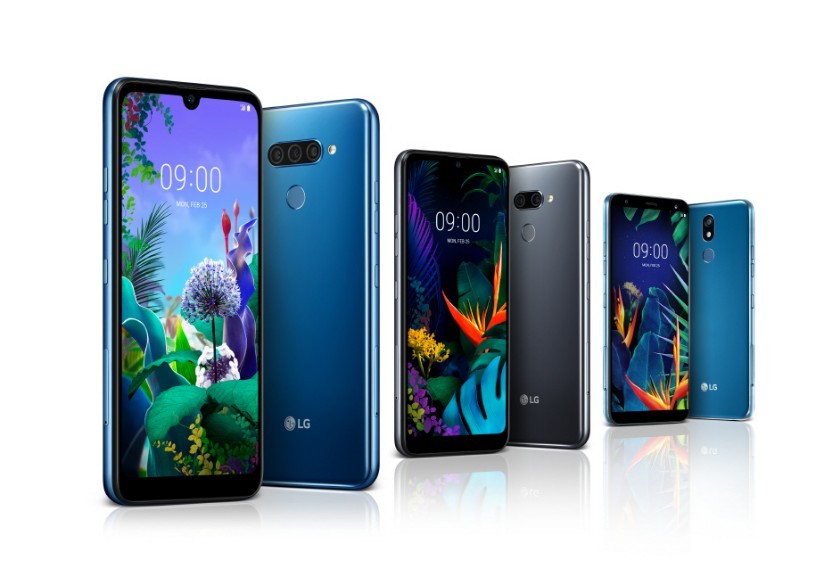MWC 2019에서 선보이는 실속형 스마트폰 (왼쪽부터)LG Q60, LG K50, LG K40 [사진=LG전자]