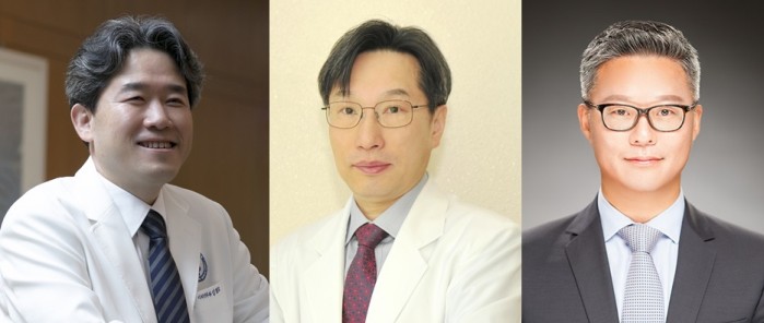 광동 암학술상 수상자, 왼쪽부터 김철호 최일주 전재관 교수,