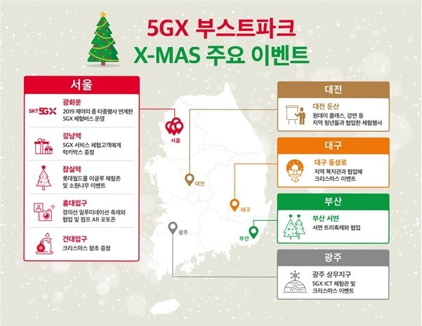 5GX 부스트파크 크리스마스 주요 이벤트 [사진=SK텔레콤]