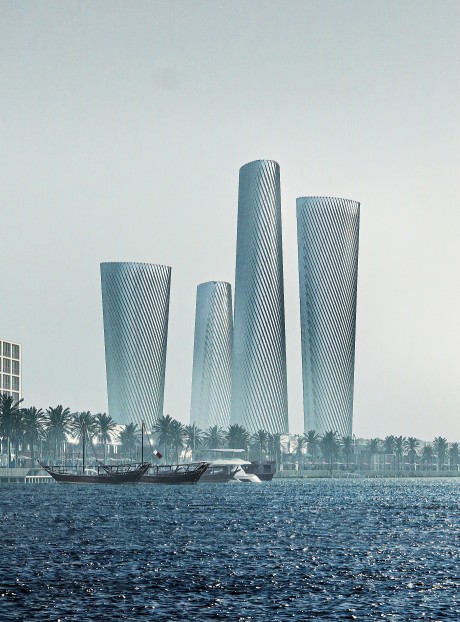 카타르 루사일 타워 PLOT3(맨 오른쪽), PLOT4(왼쪽에서 3번째)