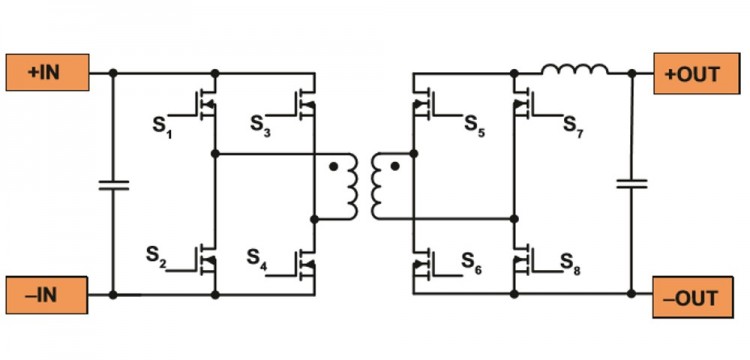 그림 1. 기존의 절연 양방향 DC-DC 컨버터 토폴로지