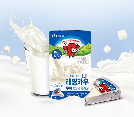 빙그레 '래핑카우 우유 플레인' 제품 이미지