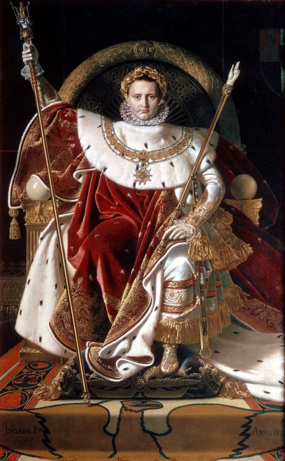 이미지 : 장 오귀스트 도미니크 앵그르, 「왕좌에 앉은 나폴레옹 1세」, 1780~1867, 파리 군사 박물관