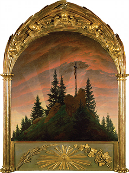 카스파르 프리드리히, 「산속의 십자가」, 1807, 드레스덴 국립 미술관