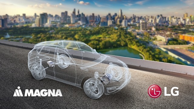 LG전자가 세계 3위 자동차 부품사인 캐나다 마그나와 전기차 파워트레인 합작법인을 설립한다. 사진은 전기차 파워트레인 이미지.