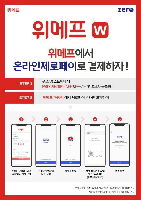 한국간편결제진흥원(한결원)은 온라인 직불 간편결제 제로페이 서비스가 위메프에서 오픈했다고 23일 밝혔다.